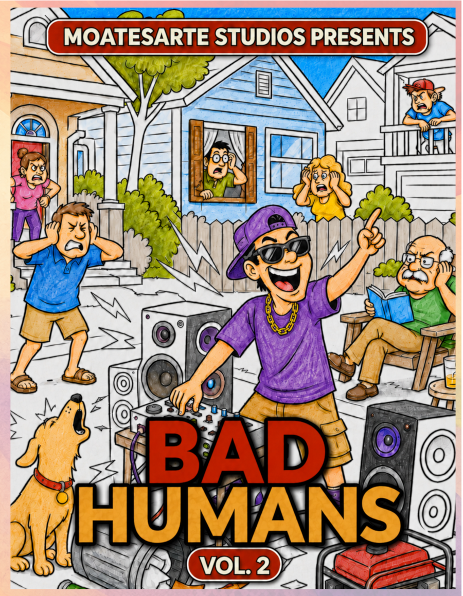 Bad Humans Volume 2 adult coloring book cover
