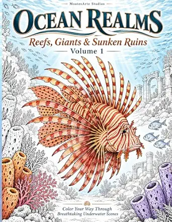 Ocean Realms Volume 1 coloring book cover