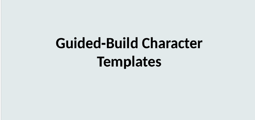 Character Creation Engine template preview
